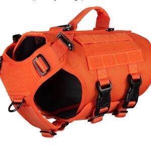 Safety Orange Tactical Dog Harness